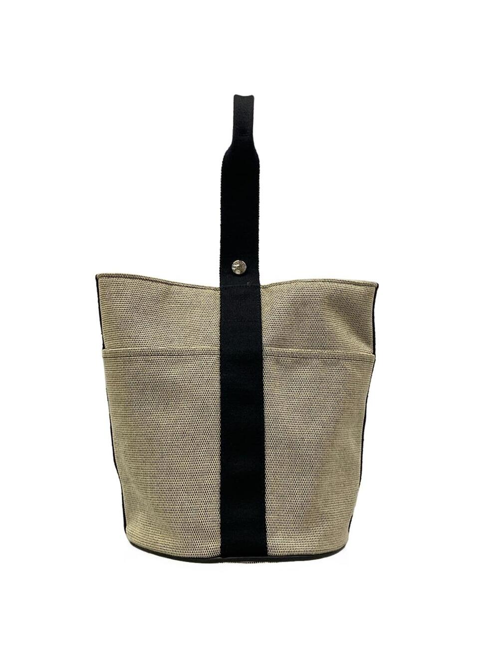 Hermes Saxo Mm White Black Canvas #351594H86B